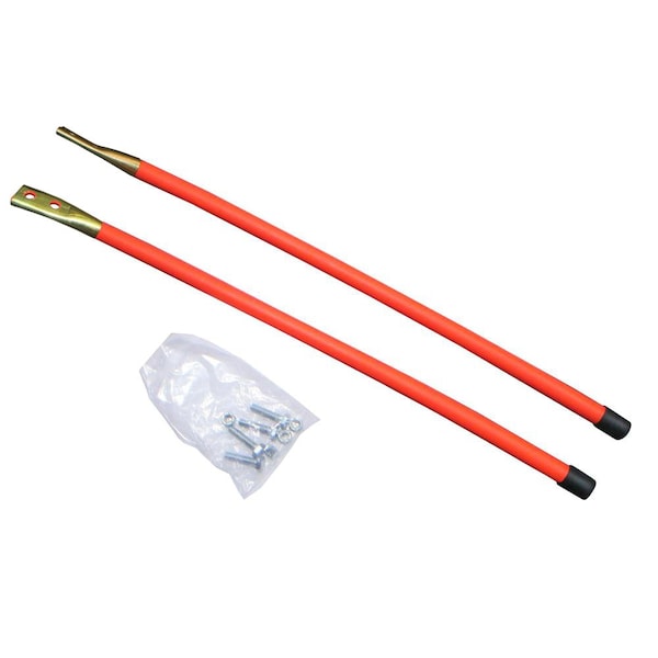 Aftermarket One New Pair of Orange Reflective 24'' Blade Markers for Snowplows STW60-0044 - main